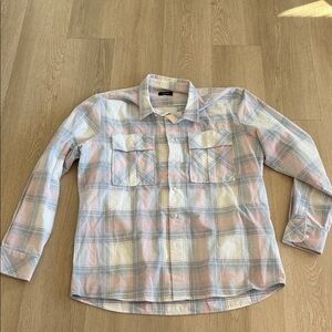 Zanerobe men Plaid Shirt in Pink and White xl